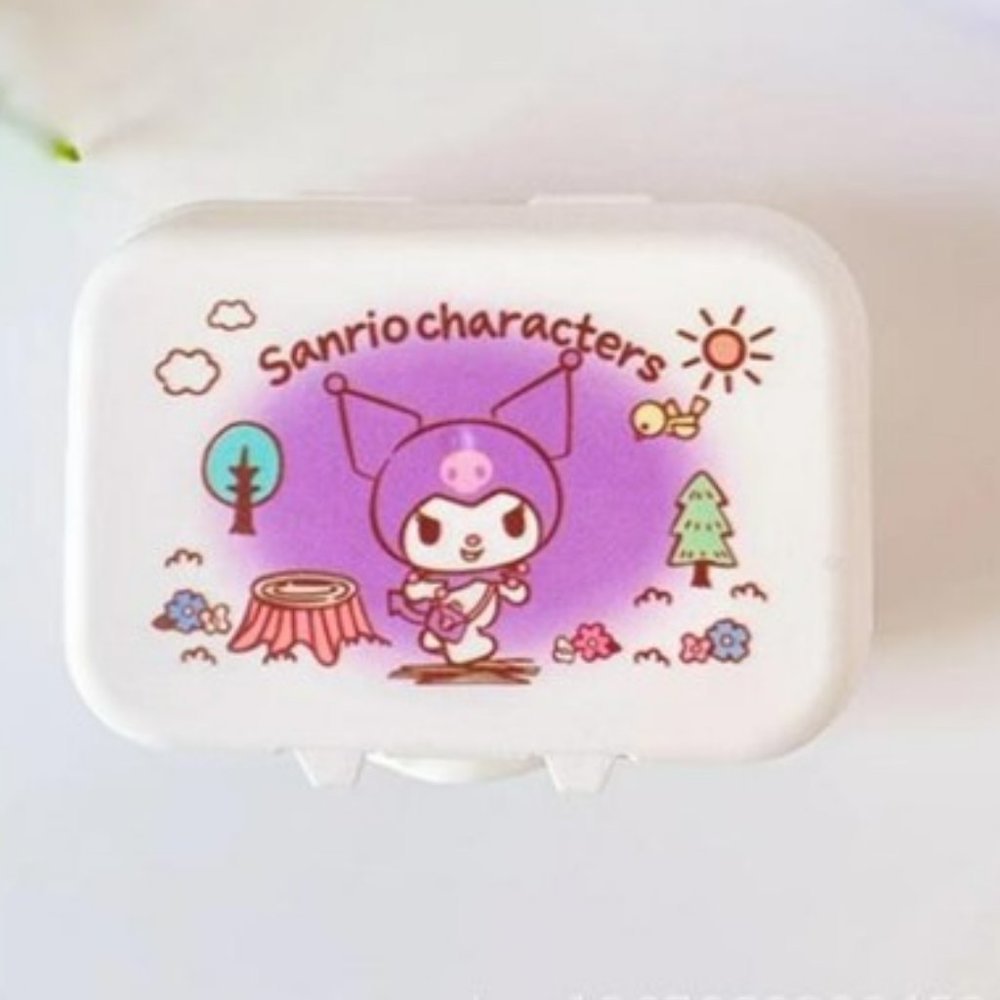 Kuromi Travel Soap Dish White
